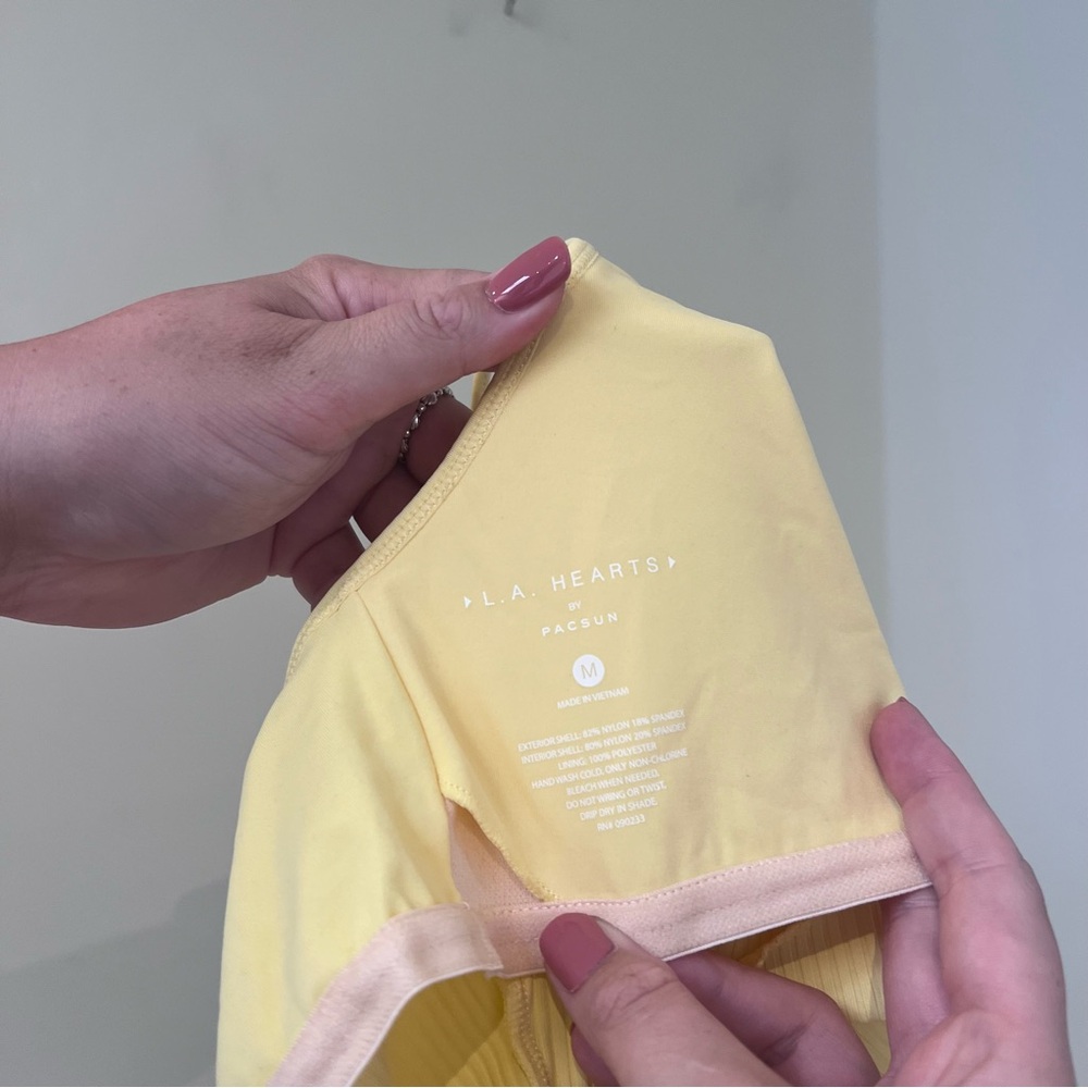 LA Hearts by Pac Sun Yellow Bathing Suit Top - Picture 6 of 6